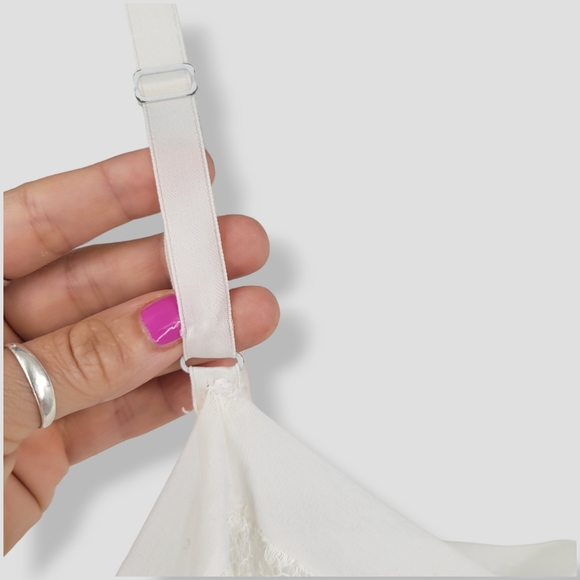 VINTAGE 1960s JOAN BROWNE Montgomery Ward Slip Dress Snow White Ivory - Picture 11 of 16